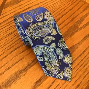 Hugo Boss Blue & Green Paisley Slim Mens Tie